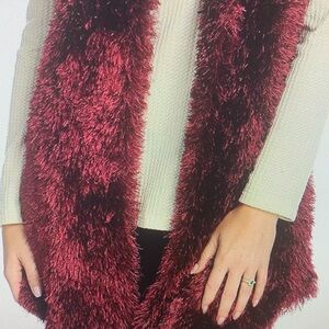 New beautiful vest blend of cable knit and eyelash knit relaxed fitting